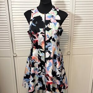 Bar III Floral Zip-Front Mini Dress